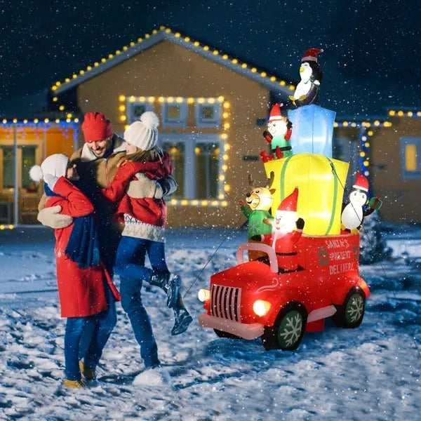 Santa Claus Driving With Gifts Garden Santa Claus Christmas Decoration