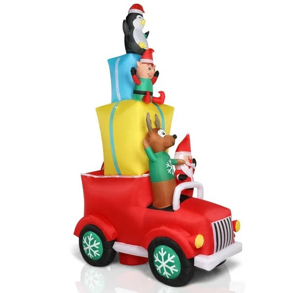Santa Claus Driving With Gifts Garden Santa Claus Christmas Decoration