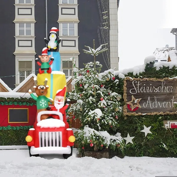 Santa Claus Driving With Gifts Garden Santa Claus Christmas Decoration