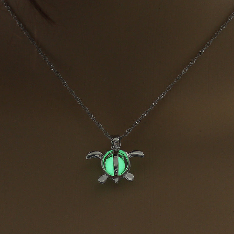 green turtle necklace