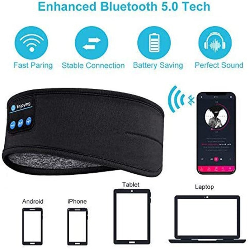 Wireless Bluetooth Sports And Sleeping Headband Headphones